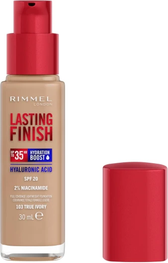 London Lasting Finish jusqu'à 35h, 103 True Ivory, fond de teint, longue tenue, hydratant, formule vegan, couvrance totale, 30 ml 103 True Ivory 30 ml (Lot de 1)