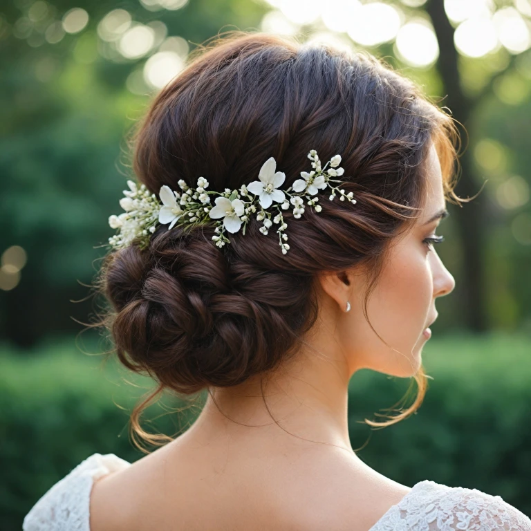 Sublimez votre coiffure de mariage avec des peignes floraux