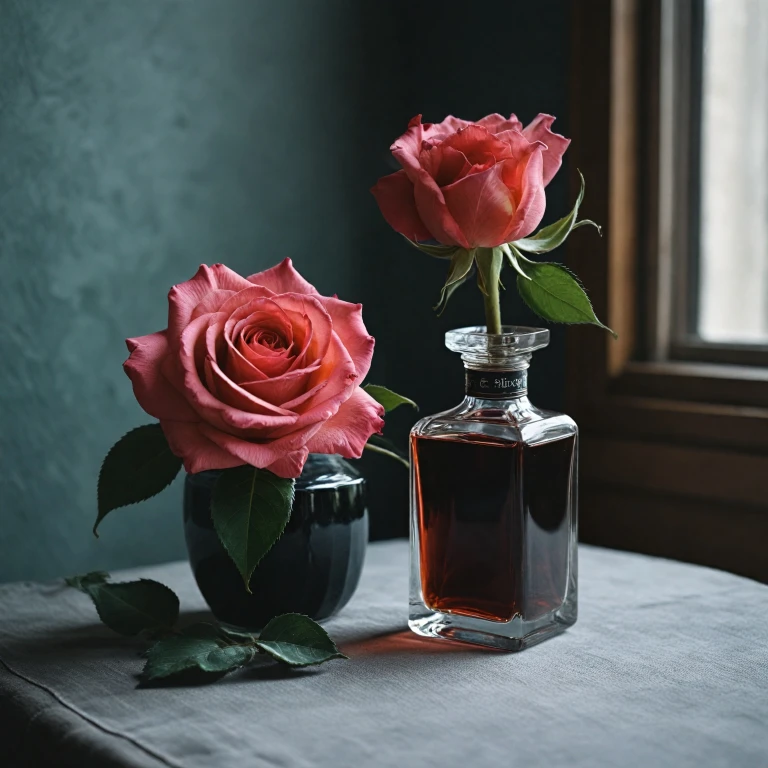 L'élégance mystérieuse du parfum rose noire