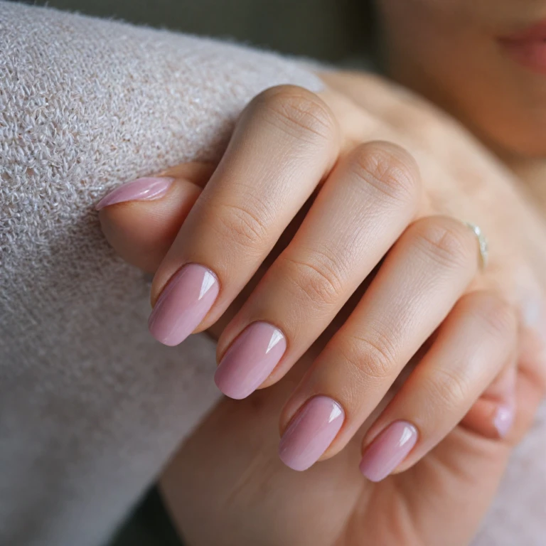 La tendance irrésistible des ongles en gel rose poudré