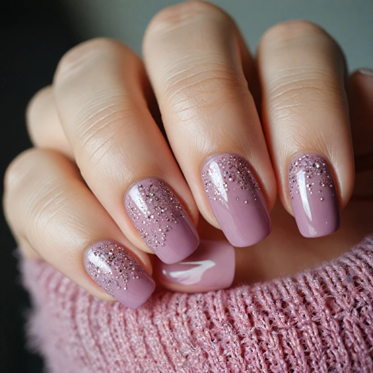 L'élégance des ongles en gel aux nuances mauve et rose