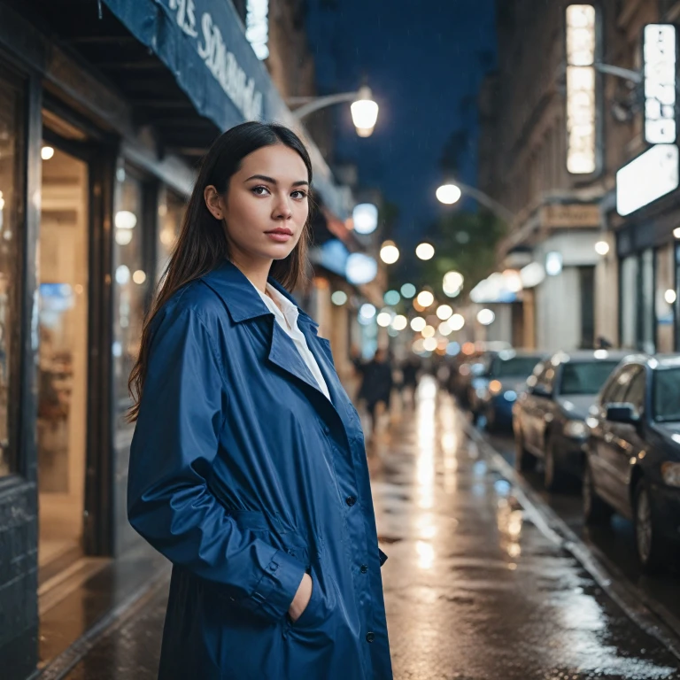 Le charme intemporel du ciré bleu marine pour femme